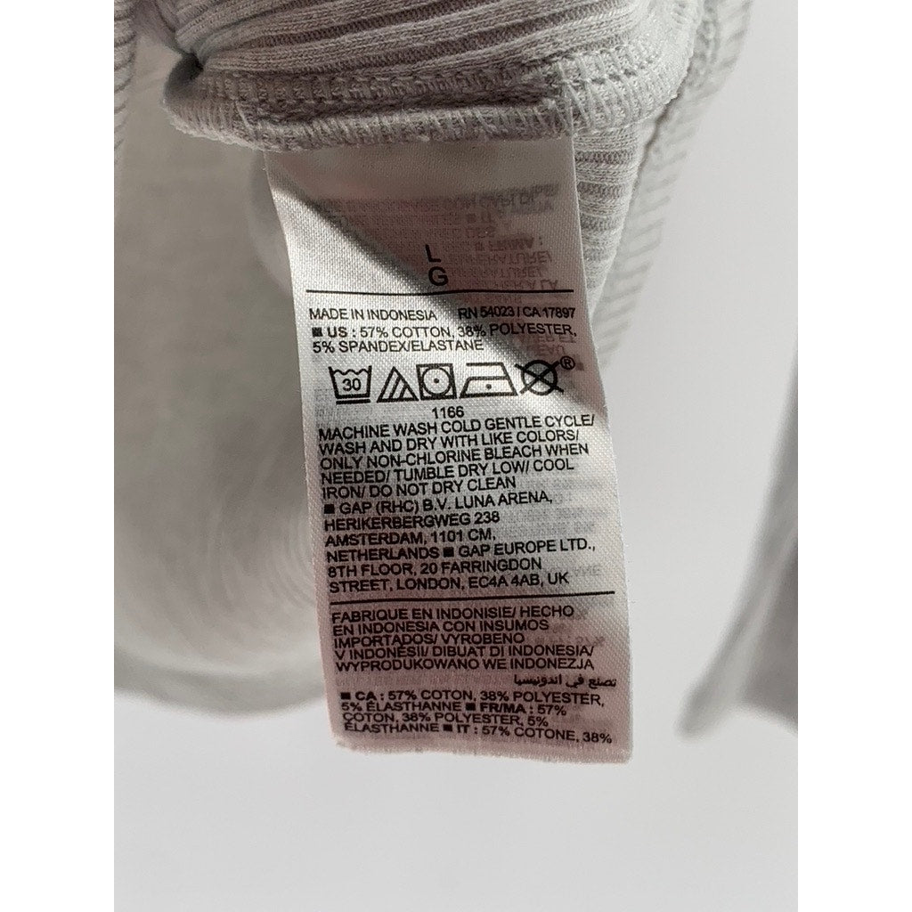OLD NAVY Women's Gray Ribbed Long-Sleeve Turtleneck Top SZ L
