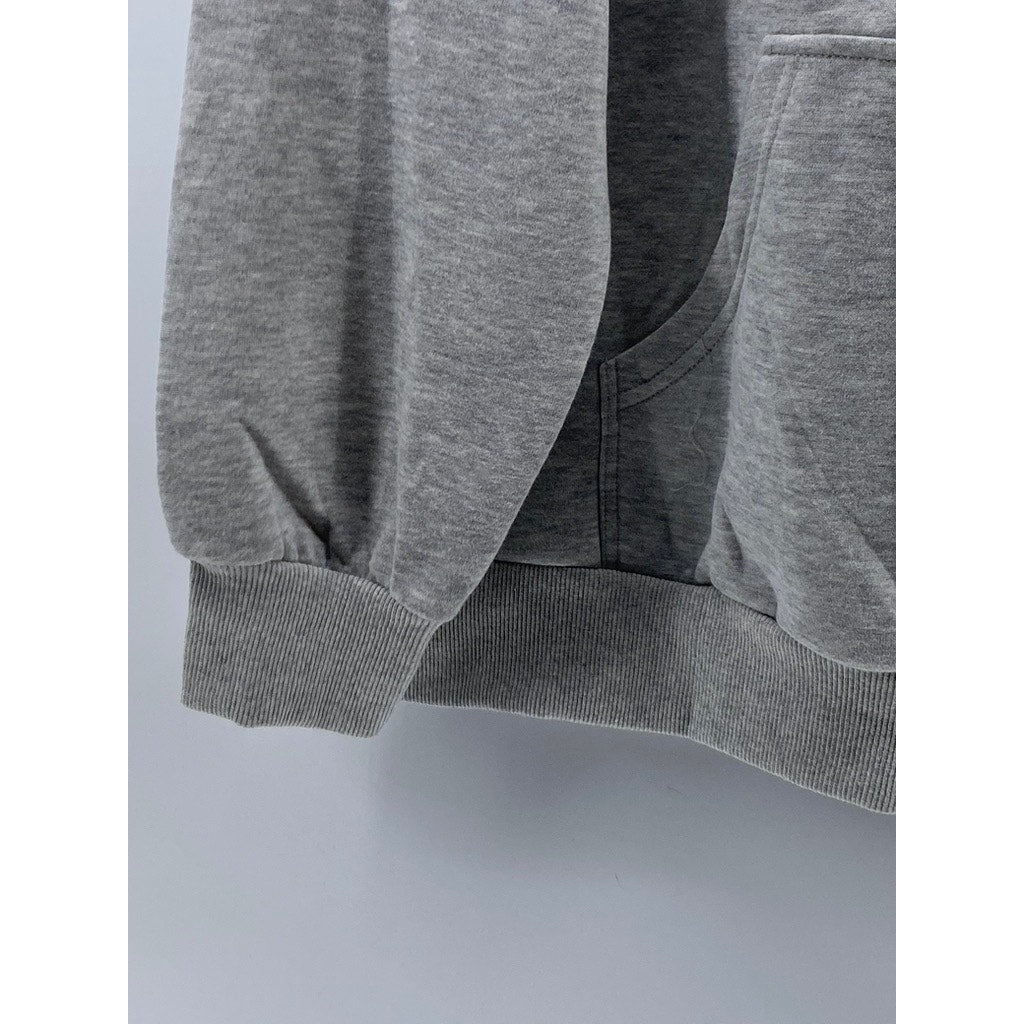 AUTOMET Women's Light Gray Oversized Casual Long Sleeve Hoodie SZ S