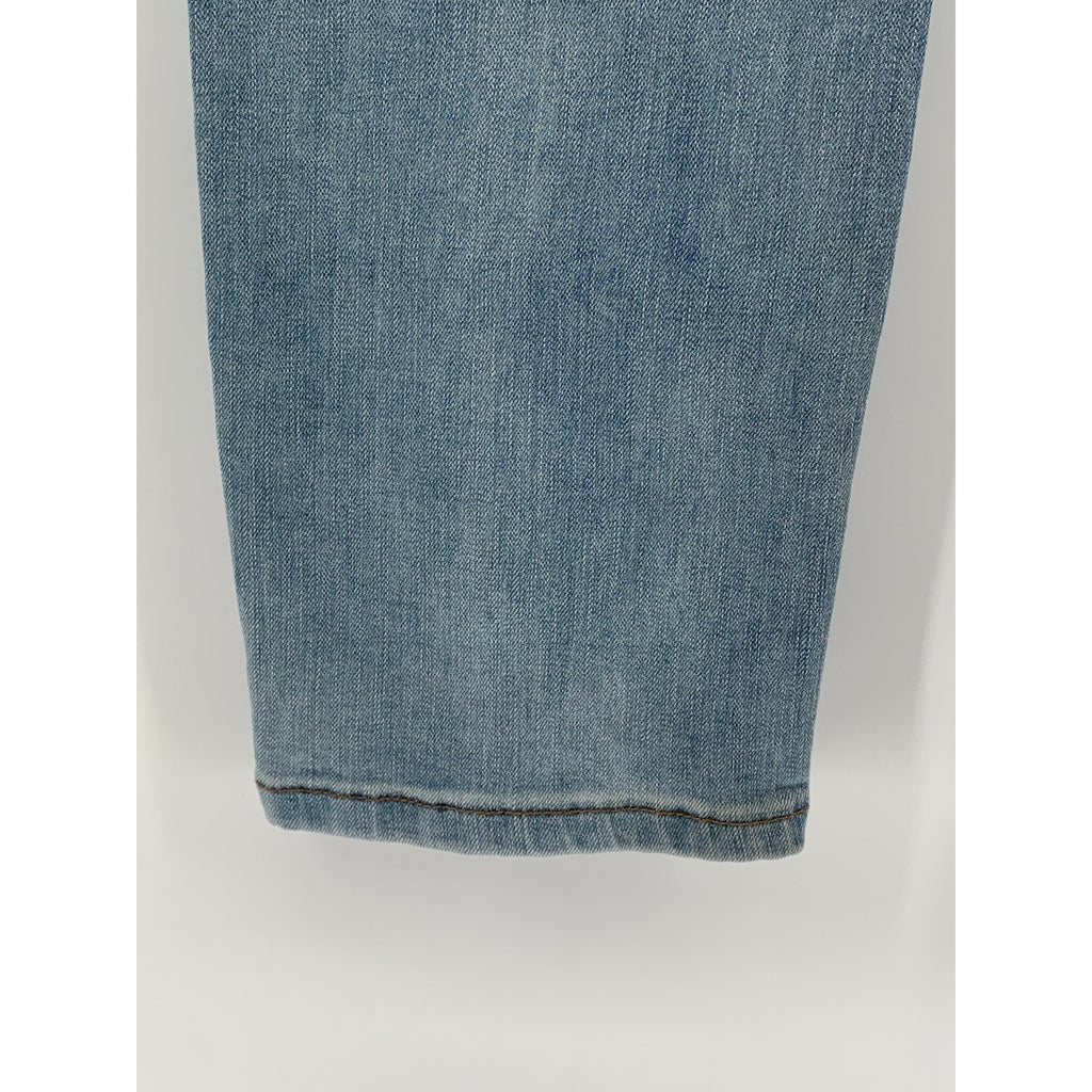 UNBRANDED Women's Light Blue Denim High-Rise Skinny Regular Fit Jeans SZ 26(S)
