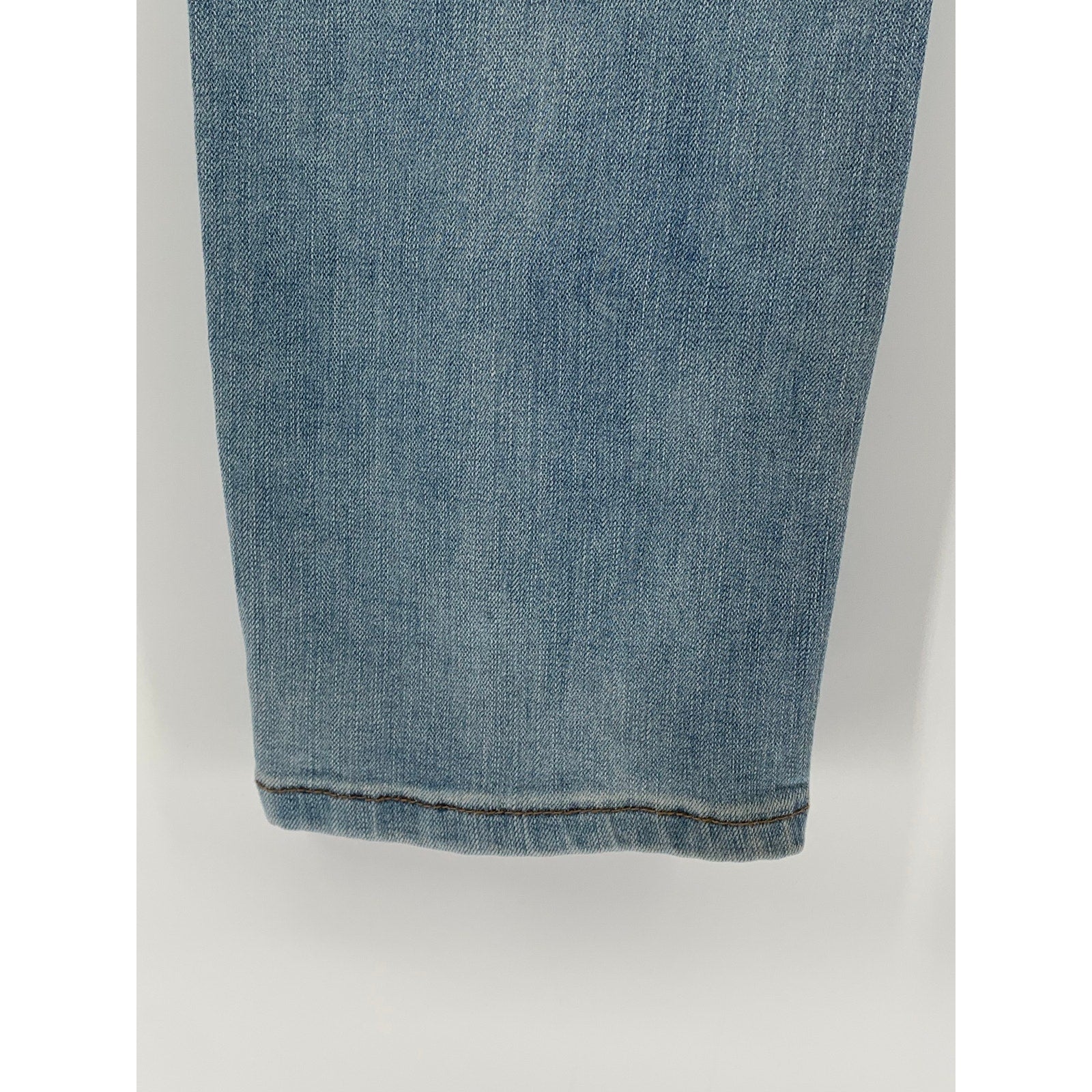 UNBRANDED Women's Light Blue Denim High-Rise Skinny Regular Fit Jeans SZ 26(S)