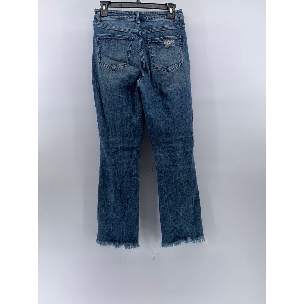 FLYING MONKEY Women's Medium Wash Blue Distressed Super High-Rise Jean SZ 25