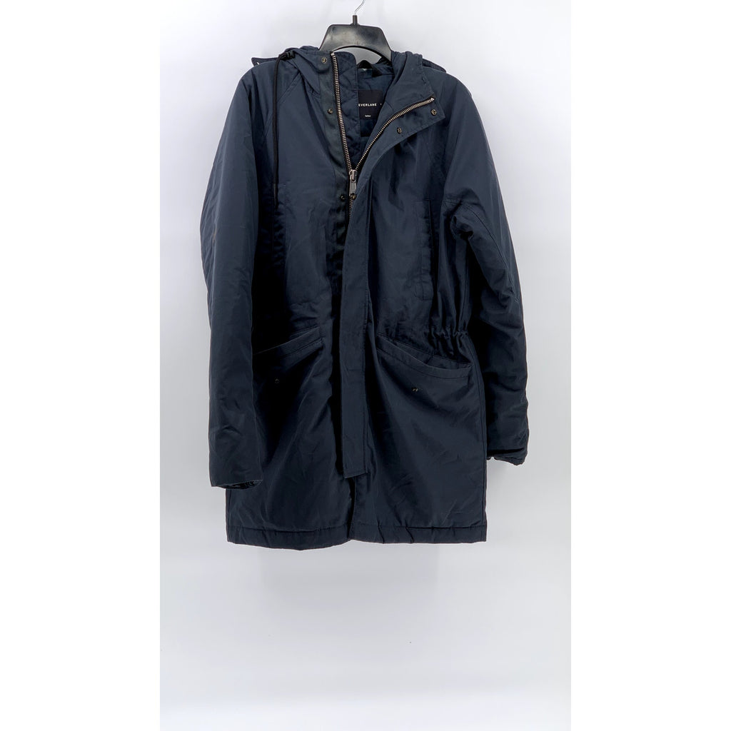 EVERLANE Men's Navy The Renew Long Parka Jacket SZ S