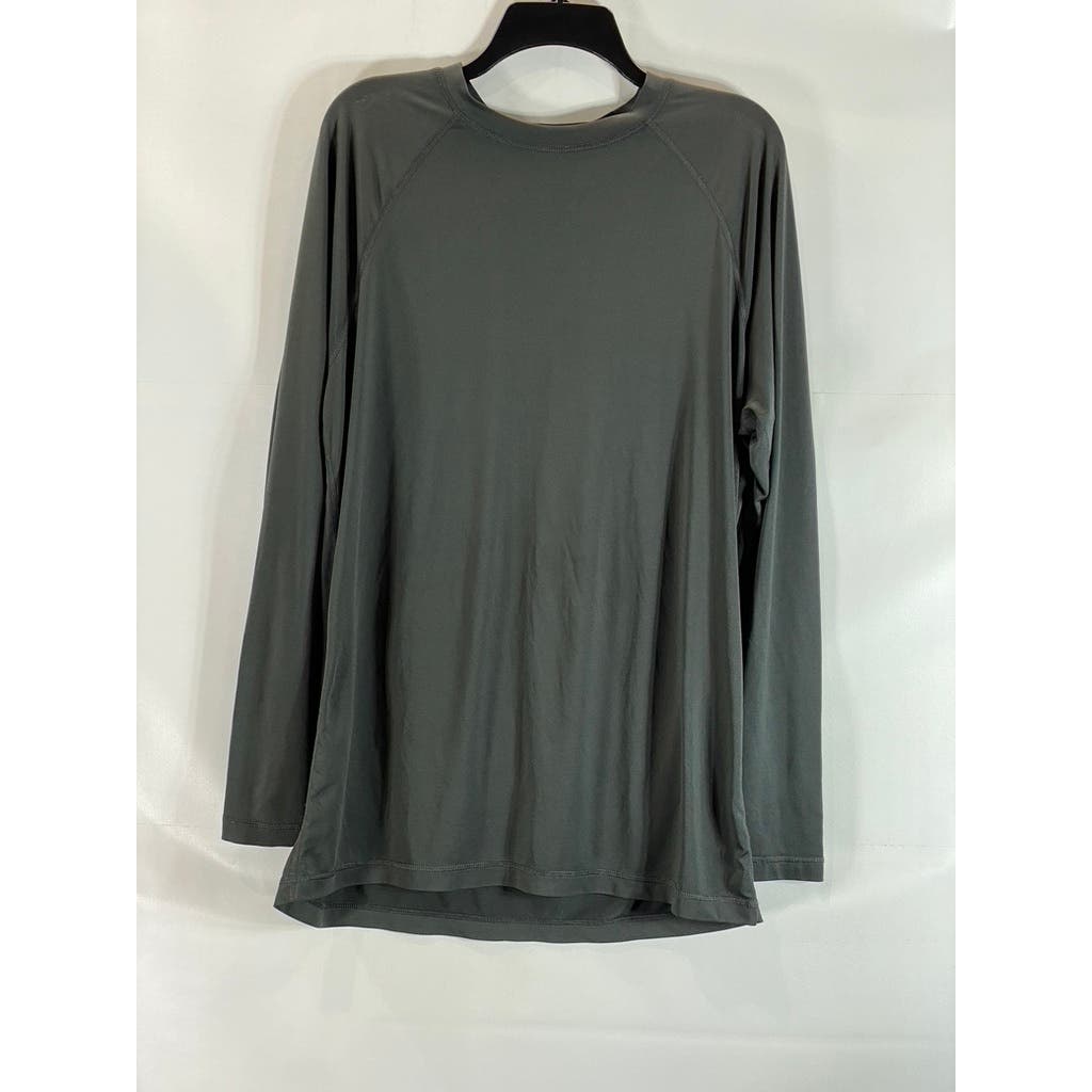 GOODFELLOW & CO Men's Charcoal Crewneck Slim-Fit Long Sleeve T-Shirt SZ M