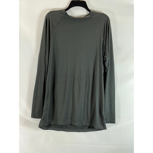 GOODFELLOW & CO Men's Charcoal Crewneck Slim-Fit Long Sleeve T-Shirt SZ M