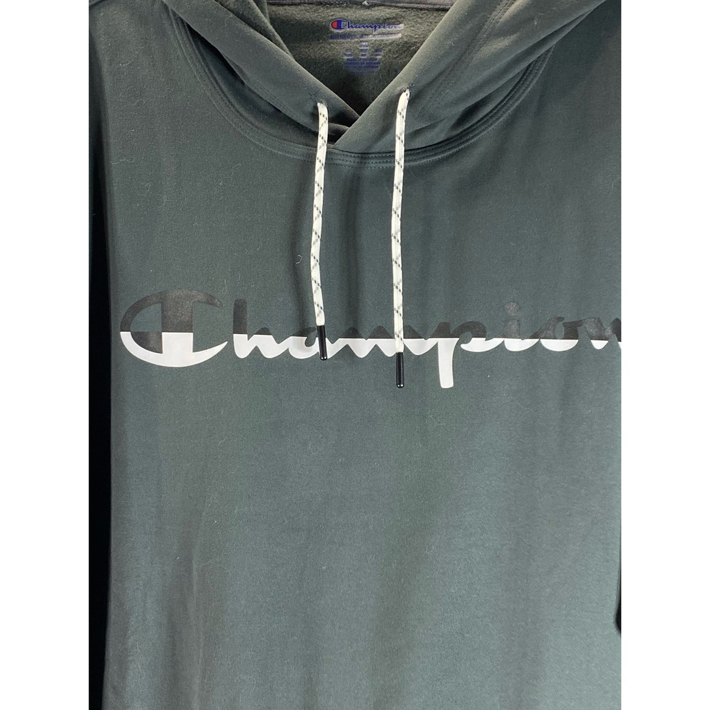 CHAMPION Authentic Athleticwear Men's Gray Ombre Script Logo Hoodie SZ XL