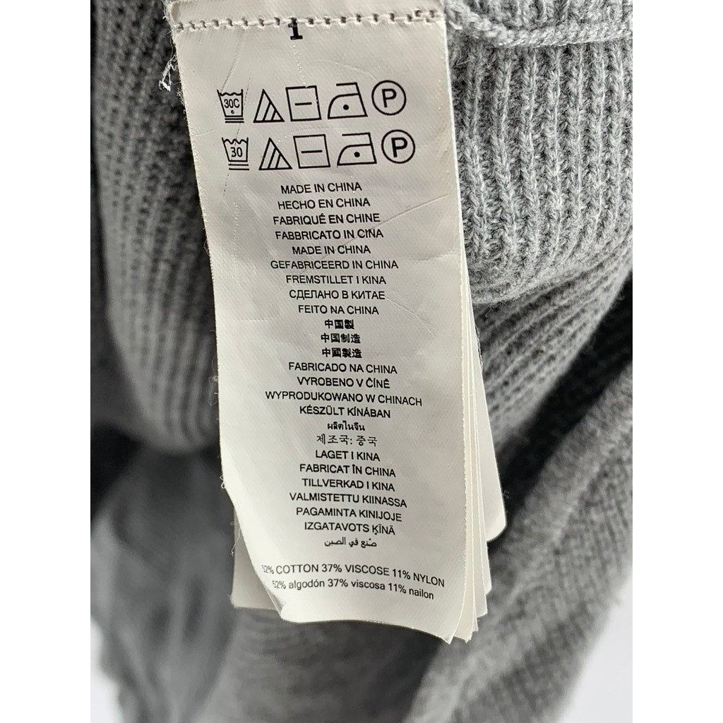 MICHAEL MICHAEL KORS Women’s Light Gray Scoop-Neck Long Sleeve Tunic Sweater SZM