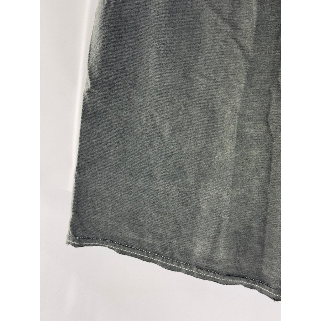 VAN HALEN Women's Gray Cosmic Logo Graphic Crewneck Short Sleeve T-Shirt SZ S