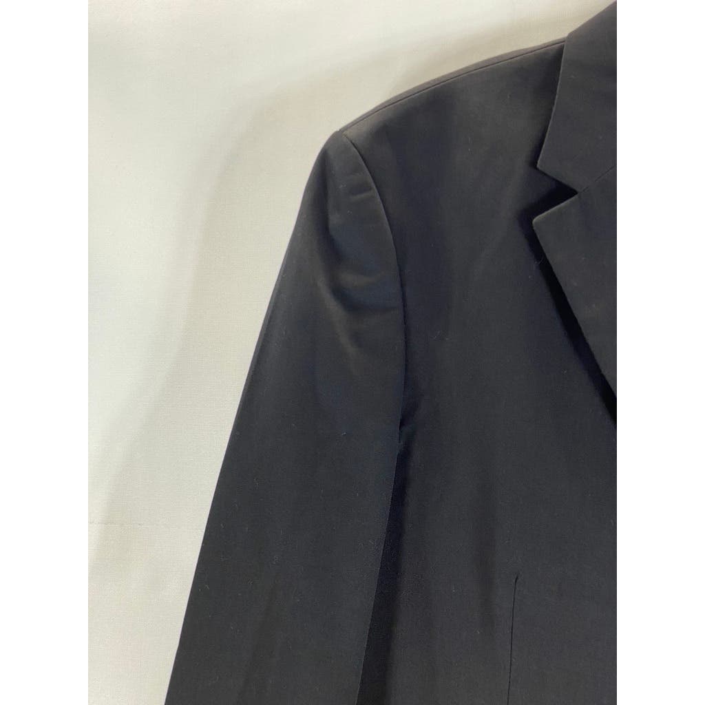 J.CREW Men's Solid Black Short Three-Button Suit Jacket SZ 40S