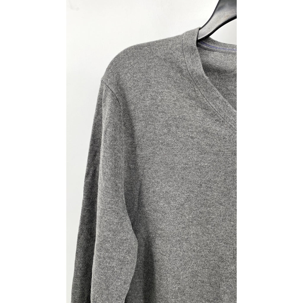 BANANA REPUBLIC Women's Gray V-Neck Sweater SZ L