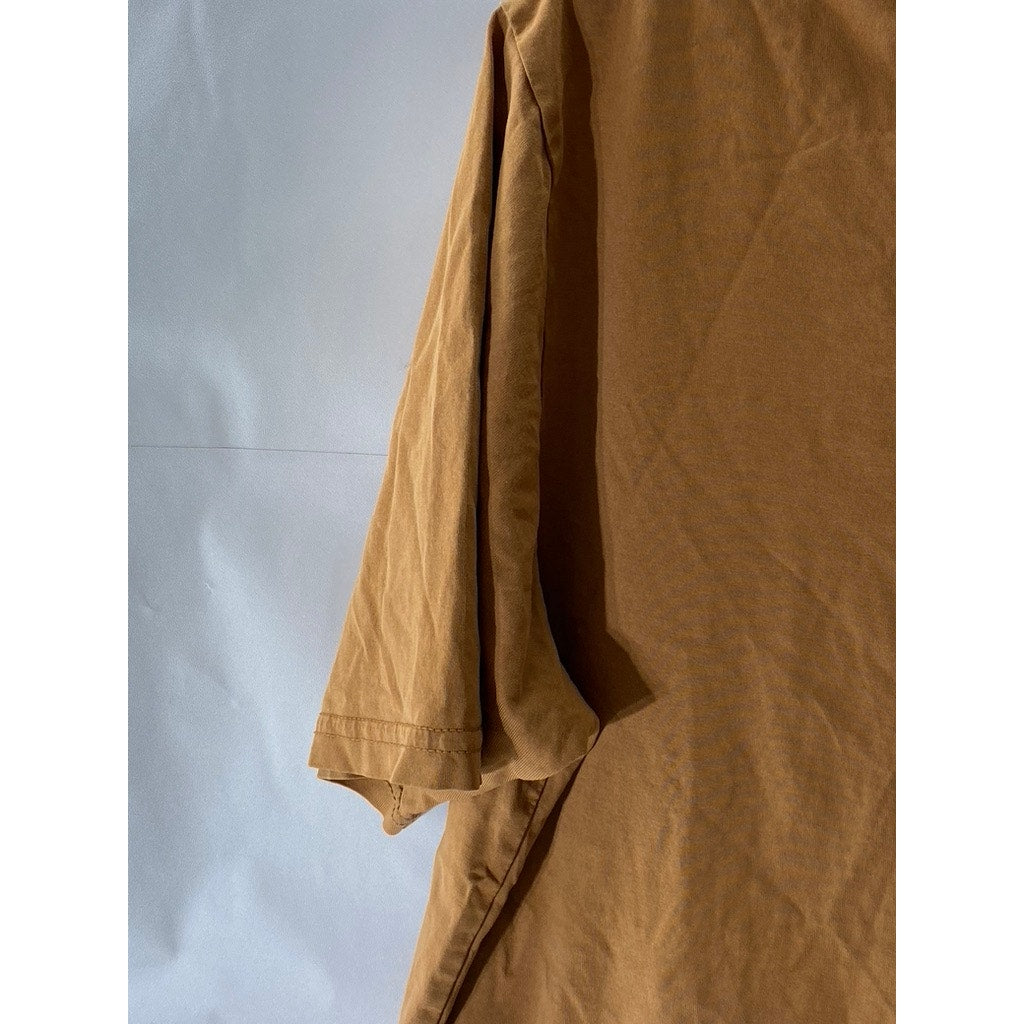 URBAN RESEARCH Men's Orange Solid Crewneck Short Sleeve T-Shirt SZ 40(USM)