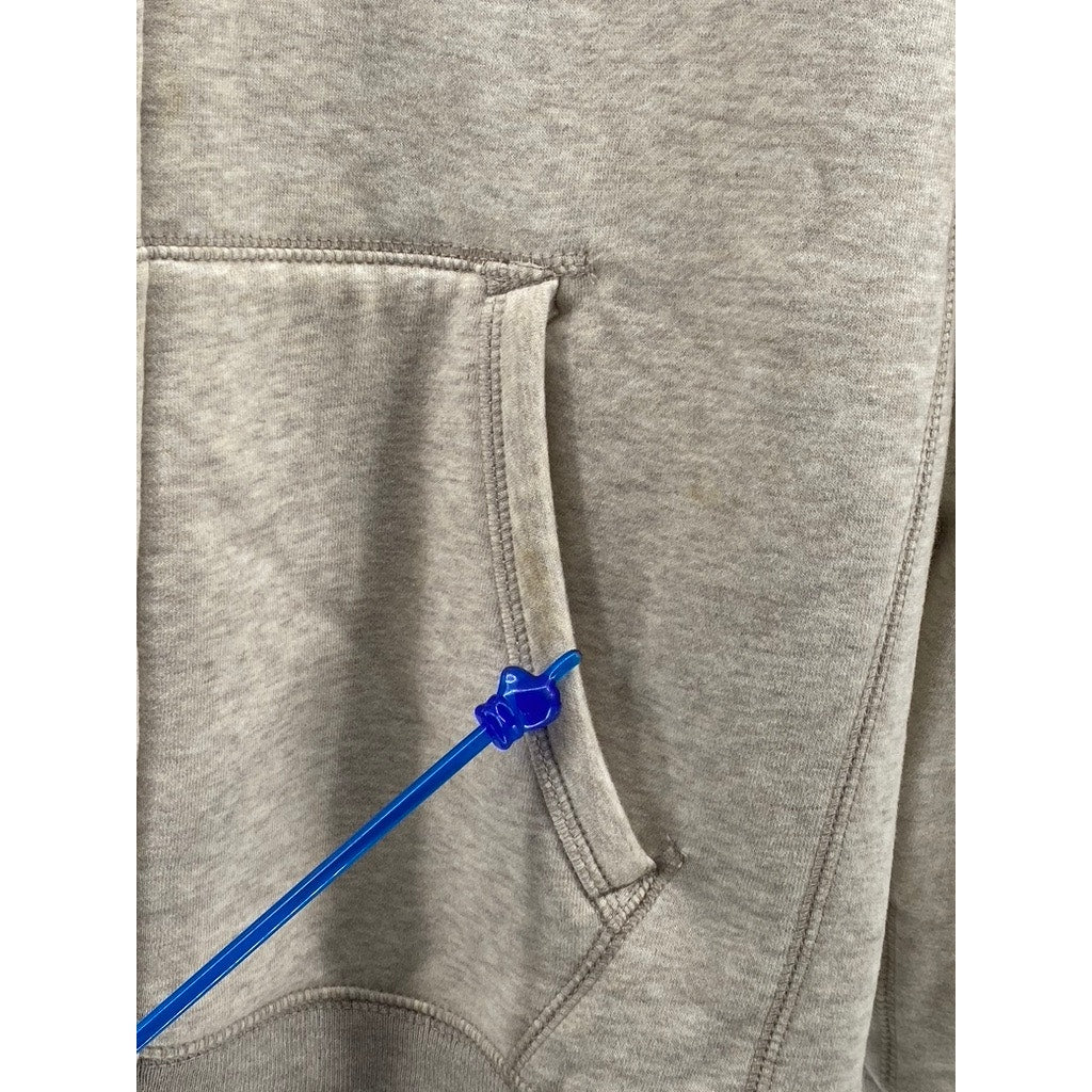 J.CREW Men's Beige Marled Brushed Fleece Sherpa-Lined Zip-Up Hooded Sweater SZ S