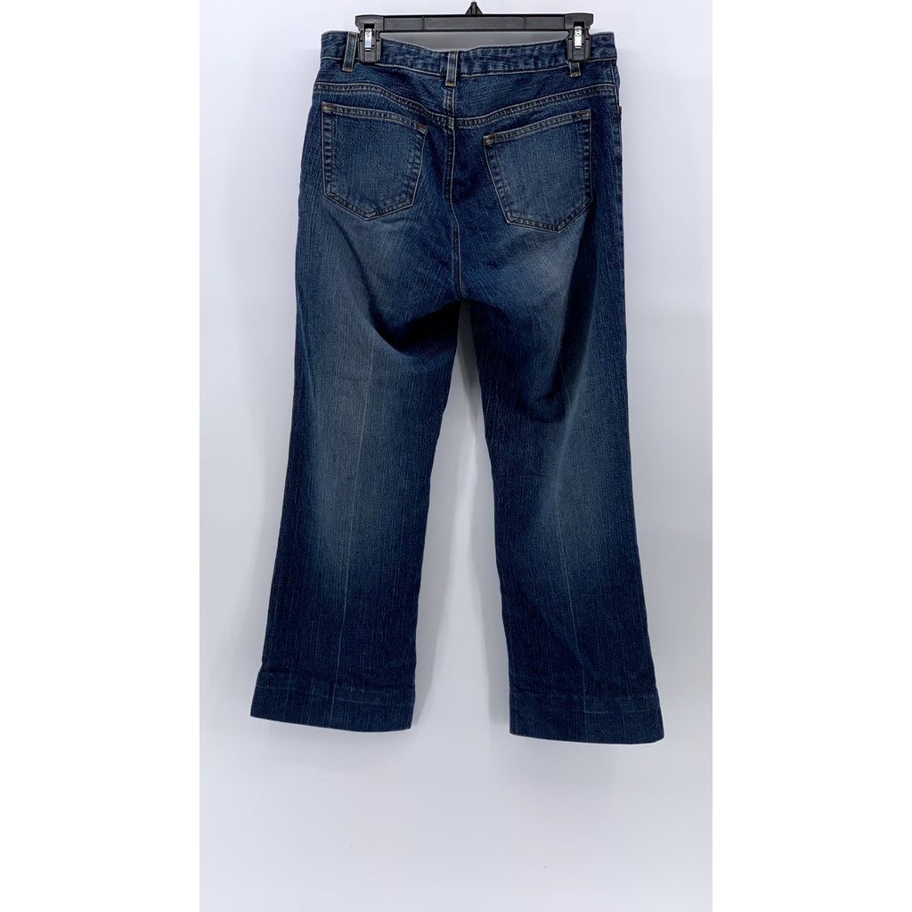 STYLE & CO Women's Dark Blue Denim Straight-Leg Five-Pocket Jeans SZ 8