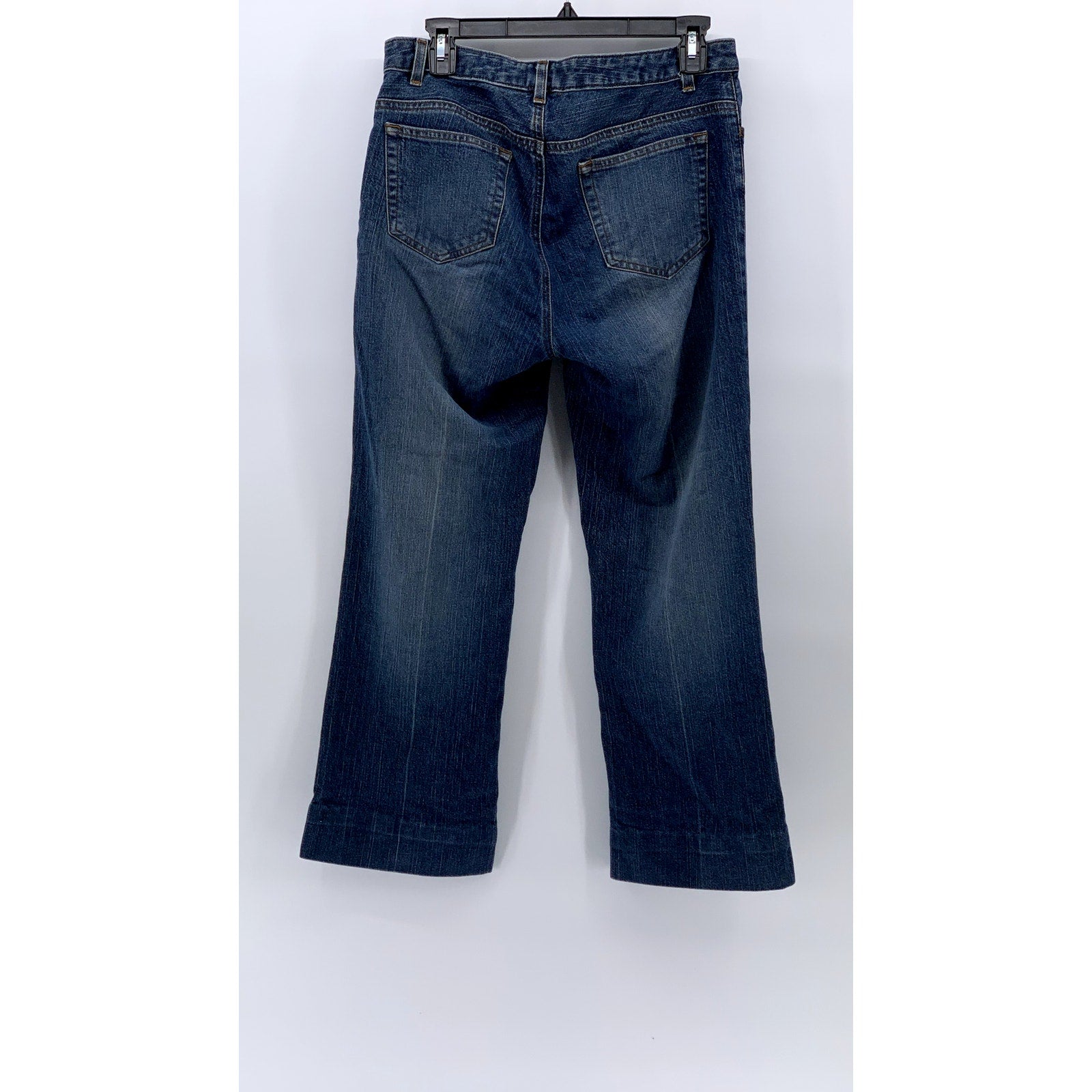STYLE & CO Women's Dark Blue Denim Straight-Leg Five-Pocket Jeans SZ 8