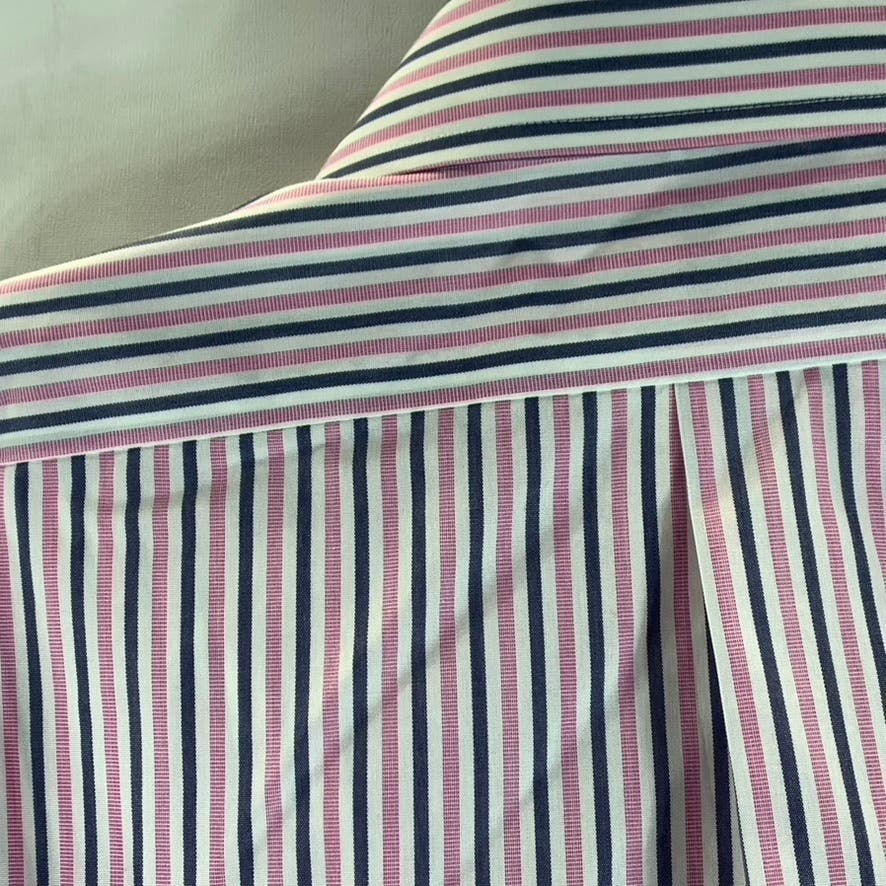 BROOKS BROTHERS Men's Pink Striped Original Polo Regent Regular-Fit Shirt SZ15.5