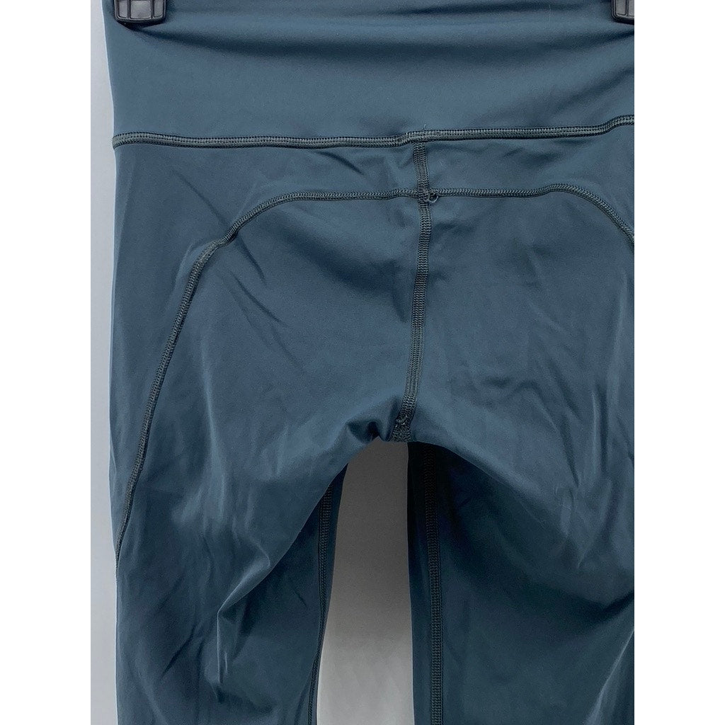 LULULEMON Women's Dark Blue Pull-On Stretch Cut-Off Cropped Leggings SZ 4