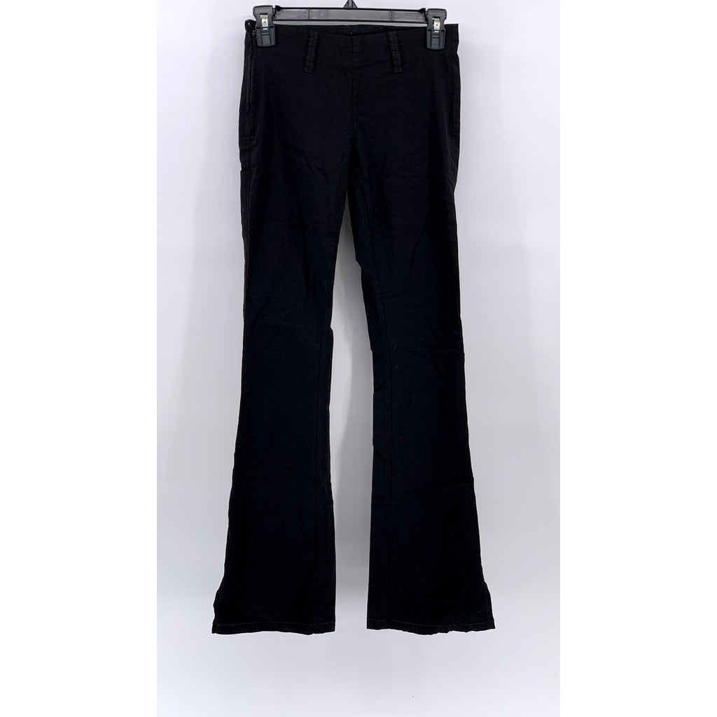 UNIF Women's Black Solid Pull-On Bootcut Casual Pants SZ 24