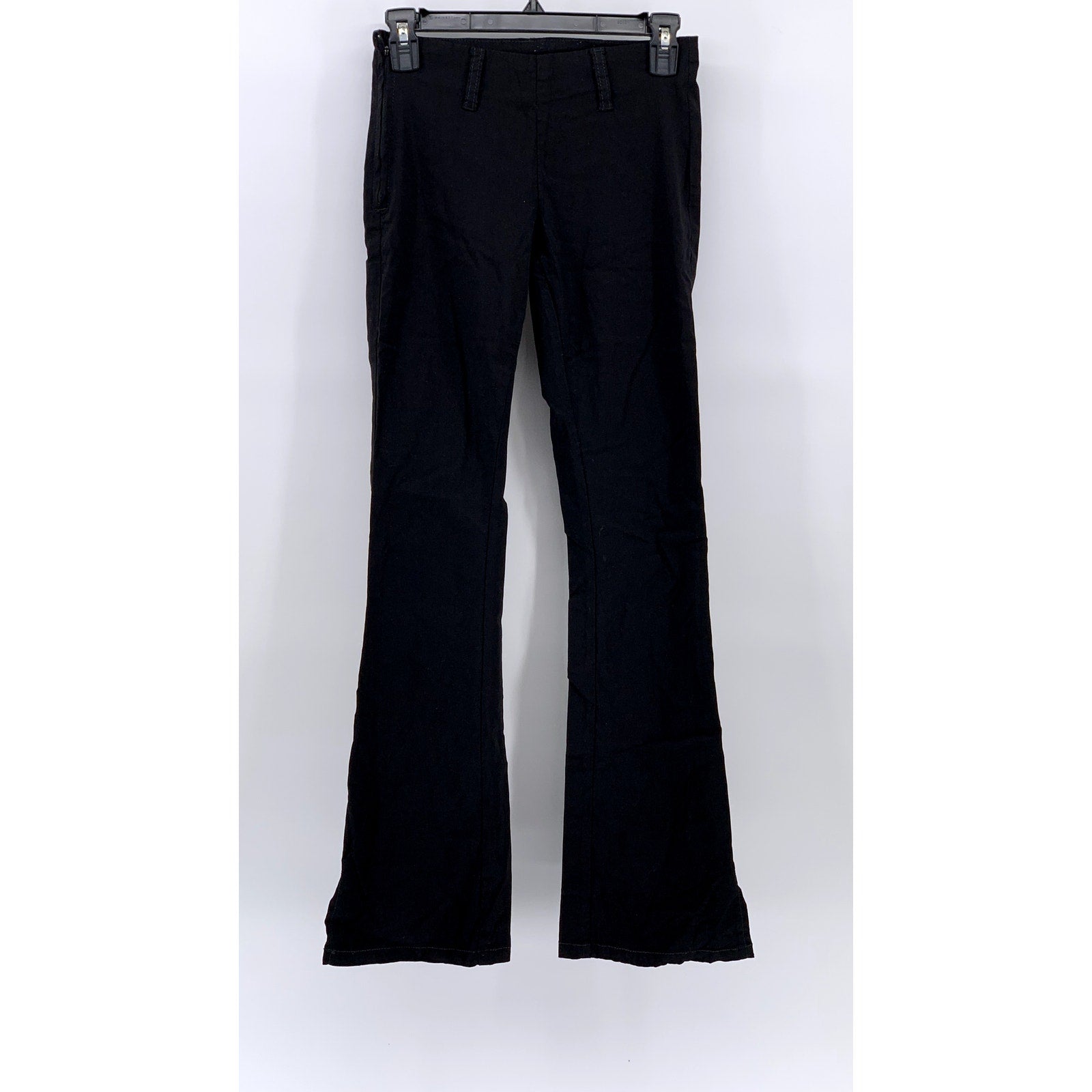 UNIF Women's Black Solid Pull-On Bootcut Casual Pants SZ 24