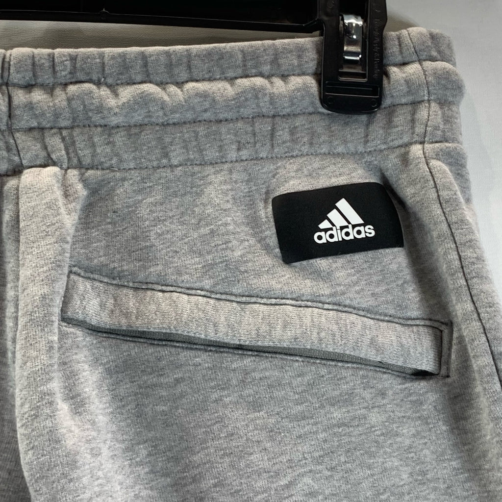 ADIDAS Men's Gray Heather Regular-Fit Future Icons Logo Graphic Sweatpants SZ S