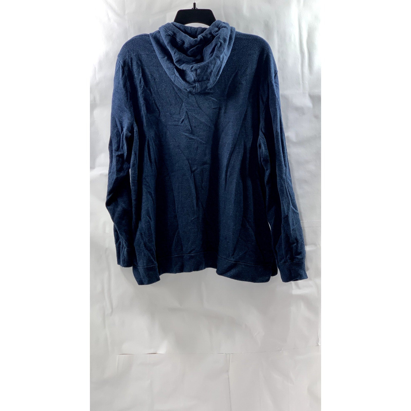 H&M L.O.G.G Men's Navy Long Sleeve Lightweight Hooded Shirt SZ L