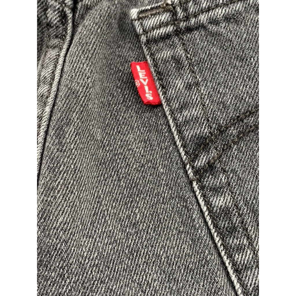 LEVI'S Women's Black Denim Distressed 501 Shorts SZ 26