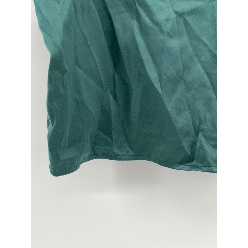 ART CLASS Girls' Dark Green Satin Tank Top SZ M(8)