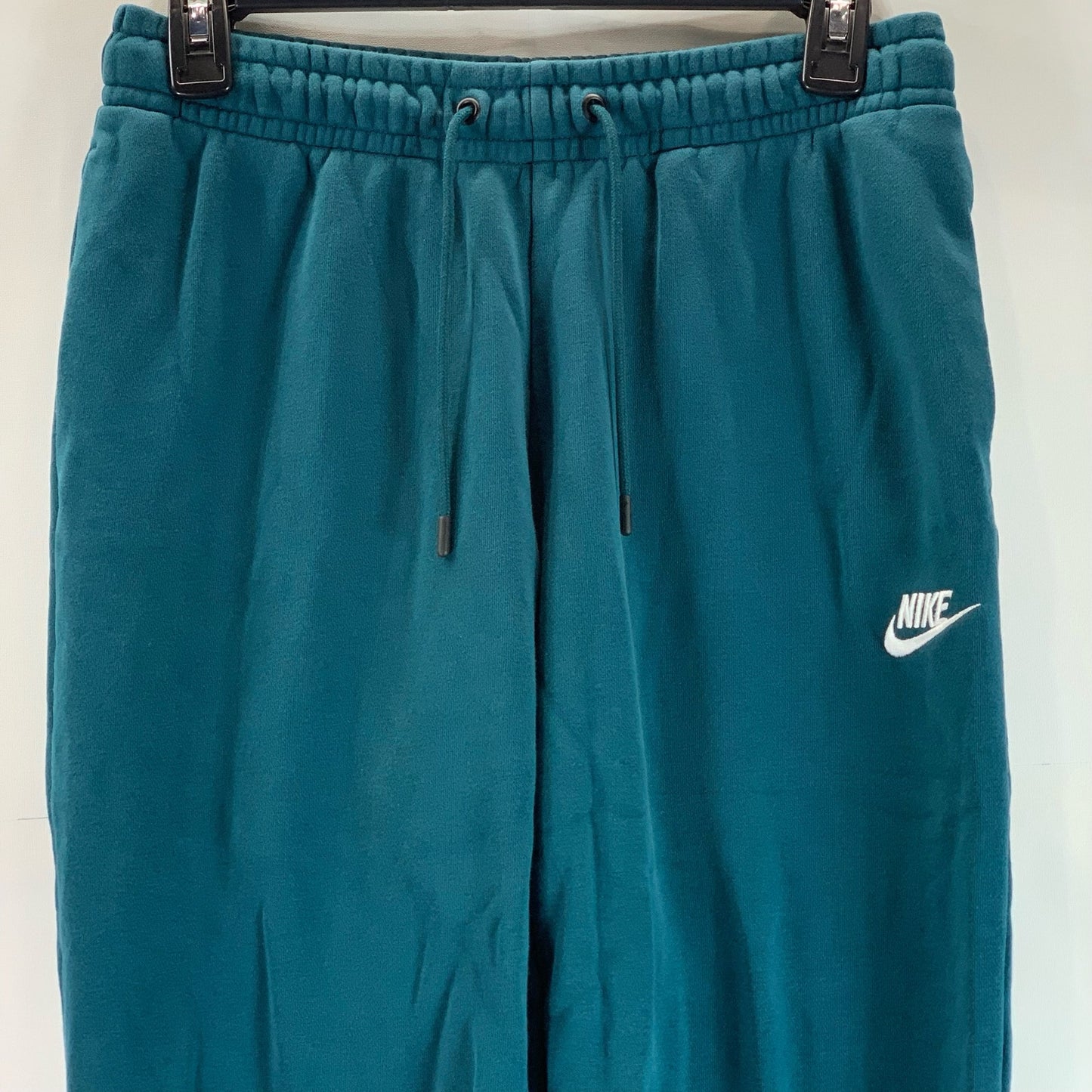 NIKE Women's Blue Essential Regular-Fit Fleece Drawstring Jogger Pants SZ S