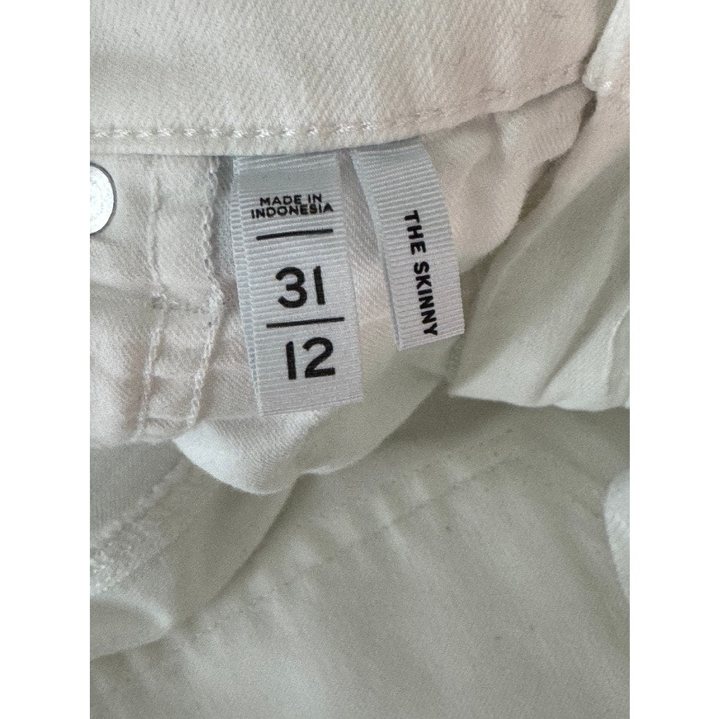 LOFT Women's White The Skinny Modern Denim Five-Pocket Jeans SZ 31