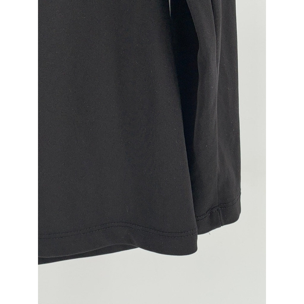 ANIMAL DEN Women's Black Solid V-Neck Soft Long Sleeve Top SZ M