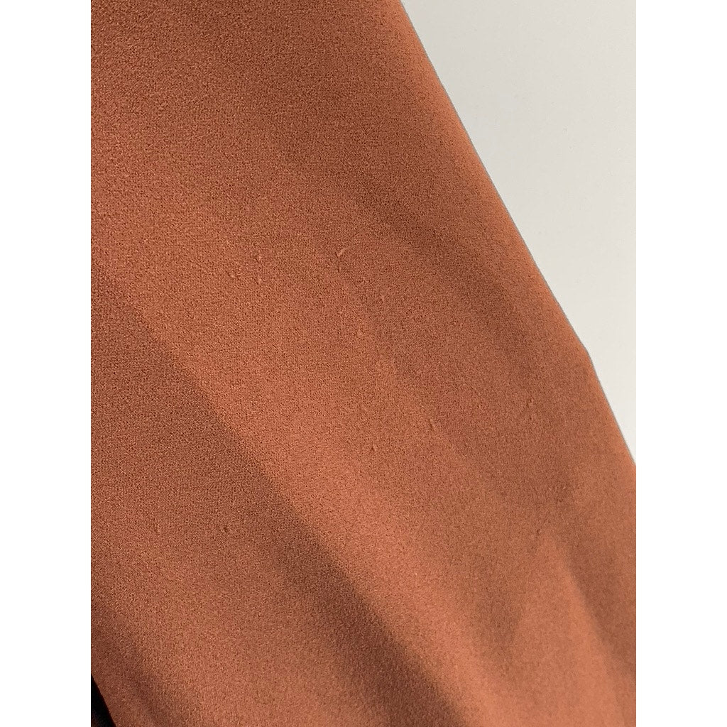 RACHEL RACHEL ROY Women's Brown V-Neck Ruffle-Sleeve Cropped Jumpsuit SZ XL