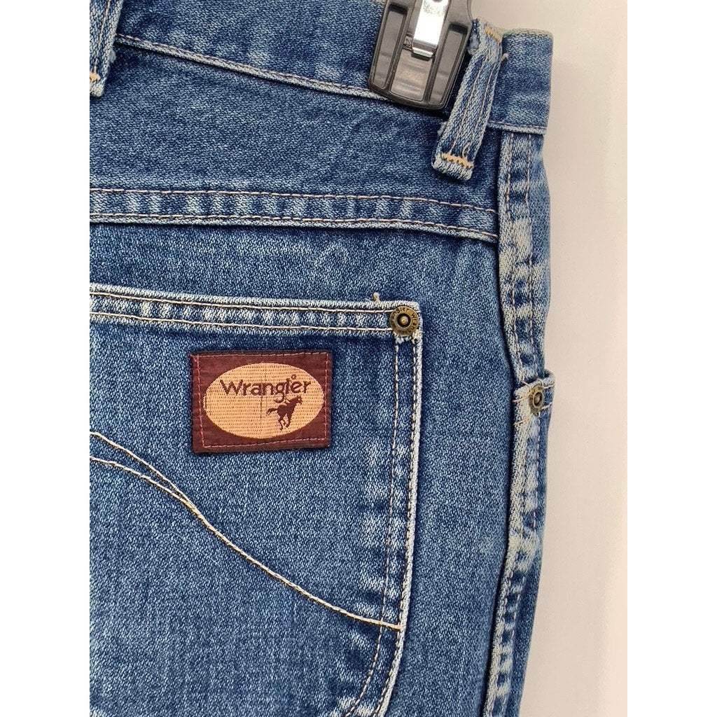 WRANGLER Men's Blue Denim Straight-Leg Regular Fit Jeans SZ 29