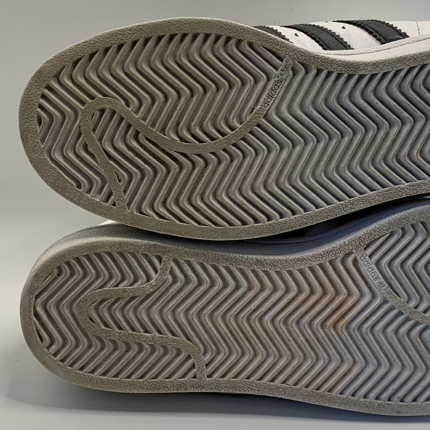 ADIDAS Women's White/Black Pro Model 3-Stripe High-Top Lace-Up Sneakers SZ 5.5