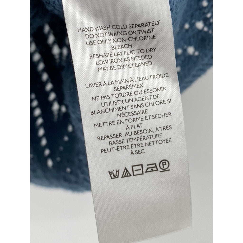 BDG Men's Blue Knit Define Polo Short Sleeve Button-Up Shirt SZ S