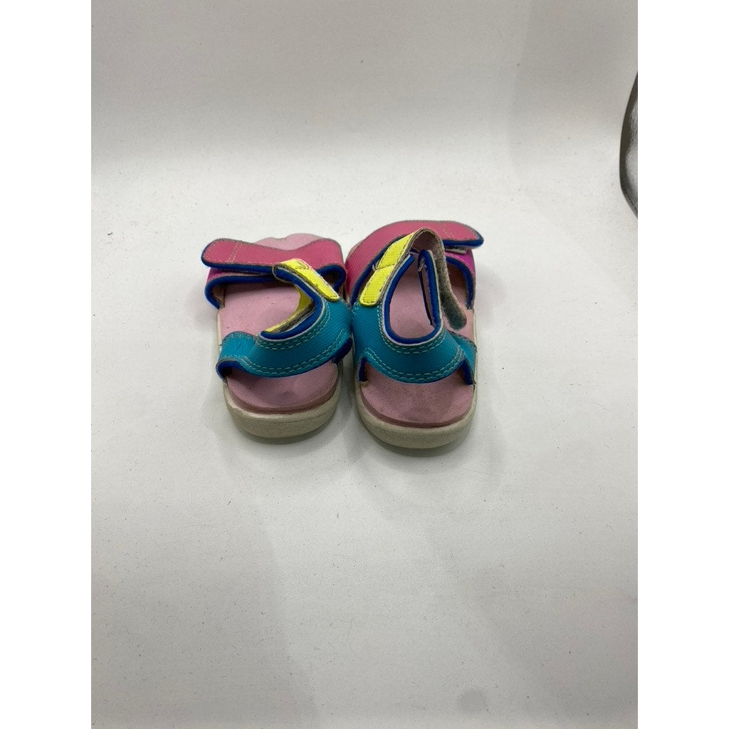 SEE KAI RUN Toddler Girls' Multi-Color Open-Toe Lightweight Sandals SZ 6