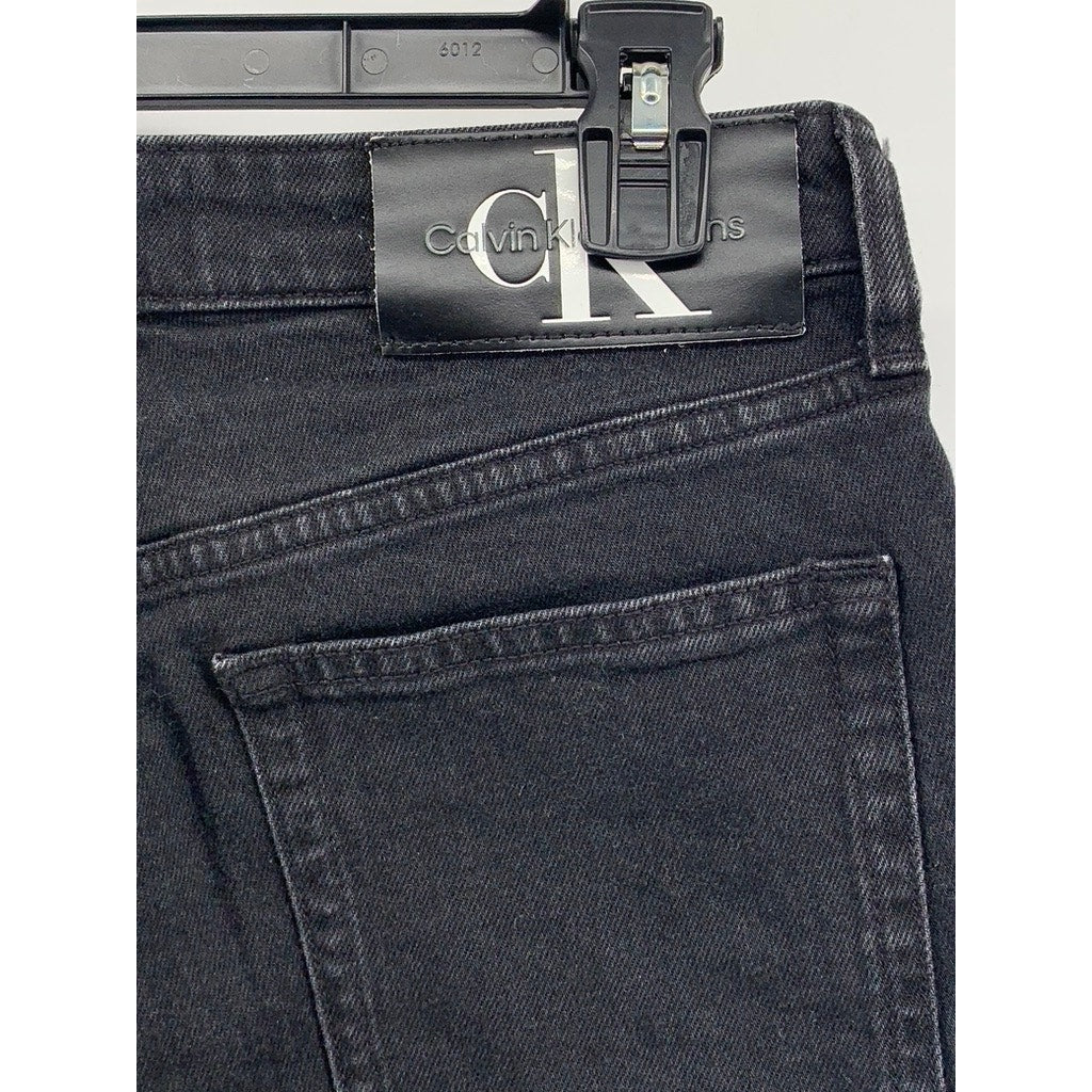 CALVIN KLEIN Men's Black Solid 90's Straight Jeans SZ 28