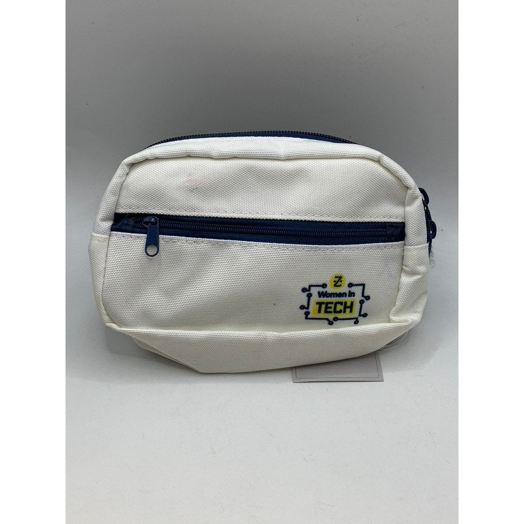 UNBRANDED Women's White-Blue Lightweight Logo Fanny Pack SZ OS