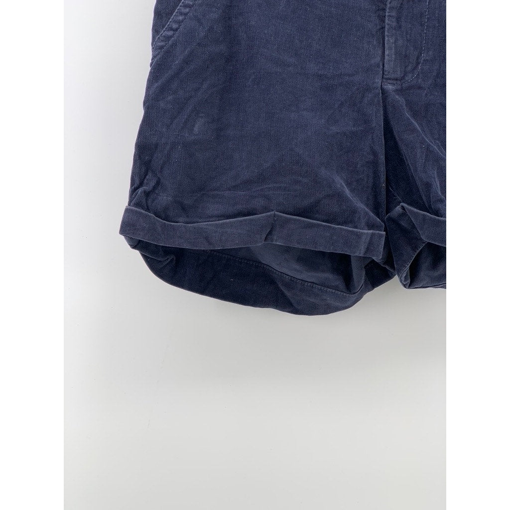 SPLENDID Women's Navy Blue Corduroy Cuffed Shorts SZ S