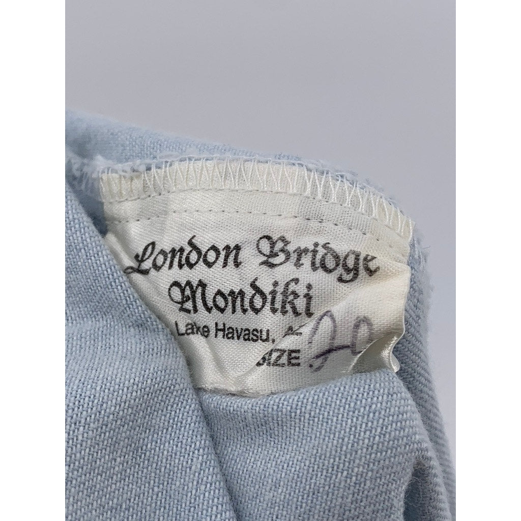 LONDON BRIDGE MONDIKI Women’s Blue Vintage Lace Trim Point Hem Skirt SZ 20