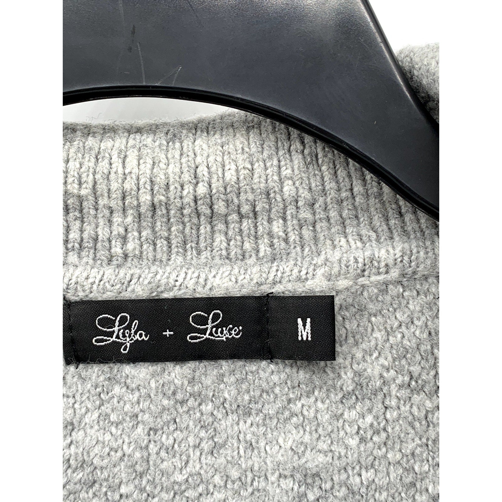 LYLA + LUXE Women's Light Heather Gray Button-Up Long Sleeve Cardigan SZ M