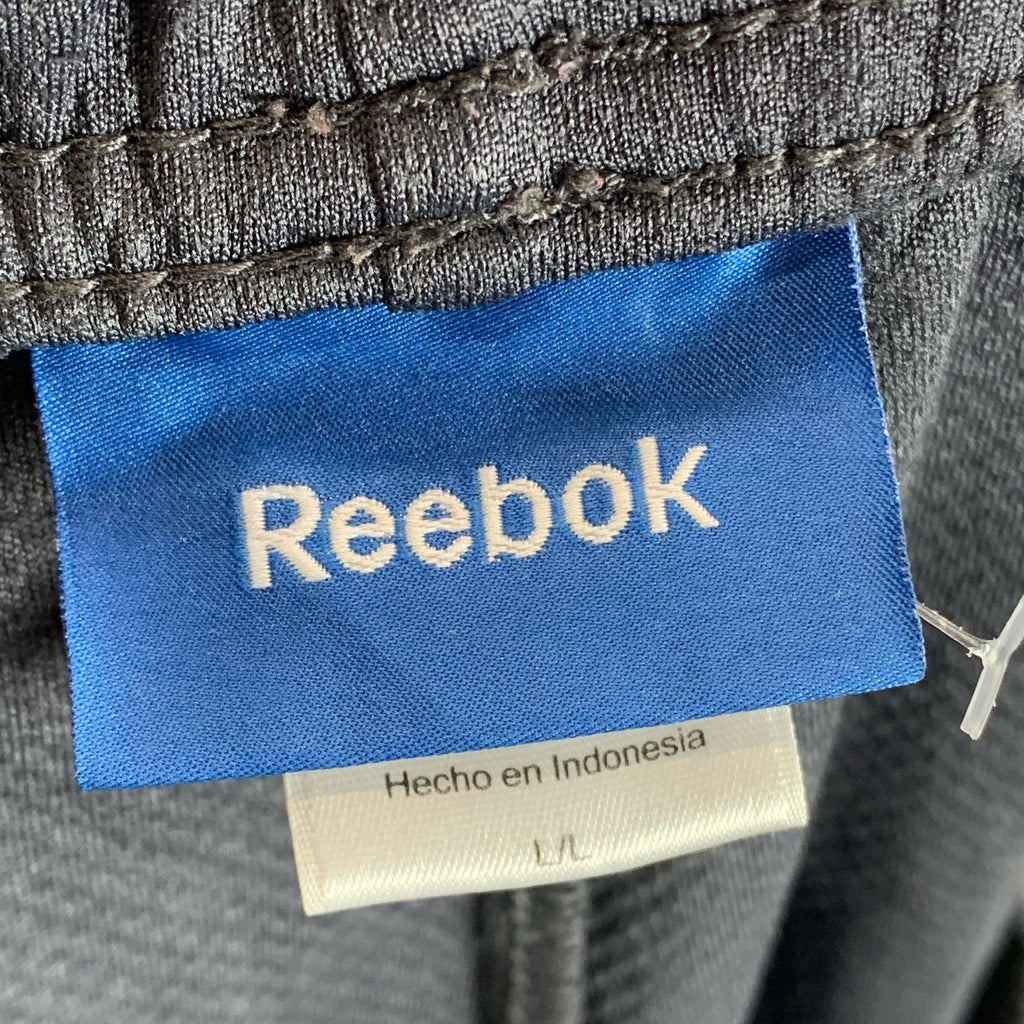 REEBOK Men's Gray/Yellow Elastic Drawstring Waist Pull-On Active Shorts SZ L