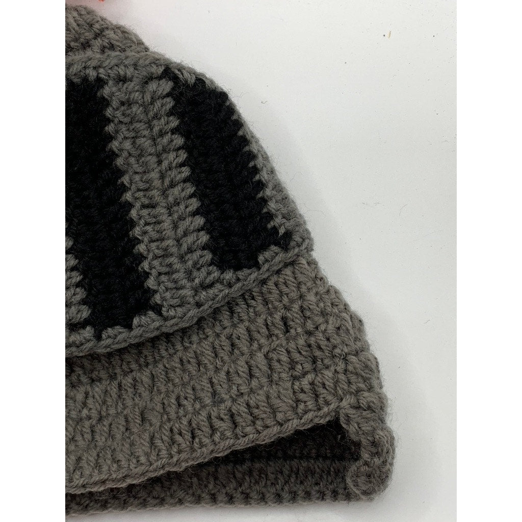 UNBRANDED Gray Crochet Kni Knight Warrior Beanie Hat SZ OS