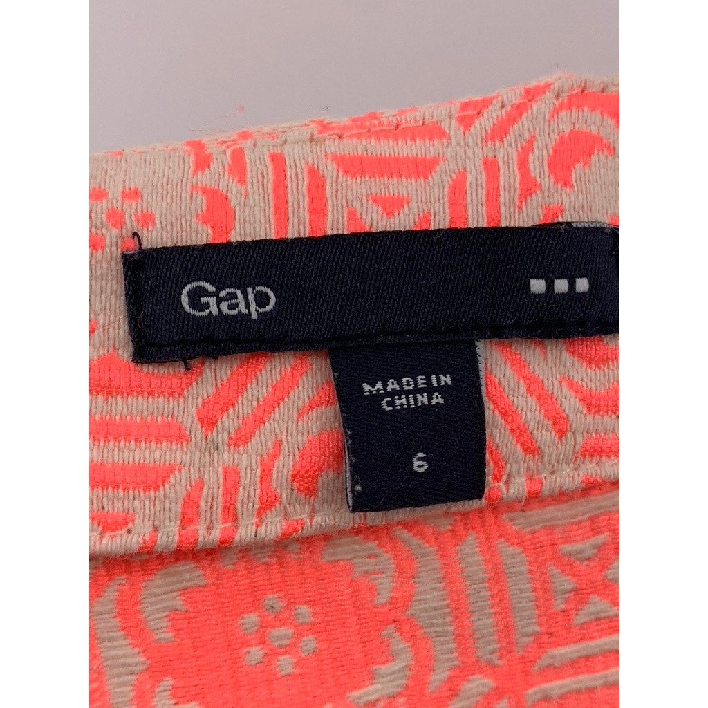 GAP Women's Pink Jacquard Print F Swing Mini Skirt SZ 6