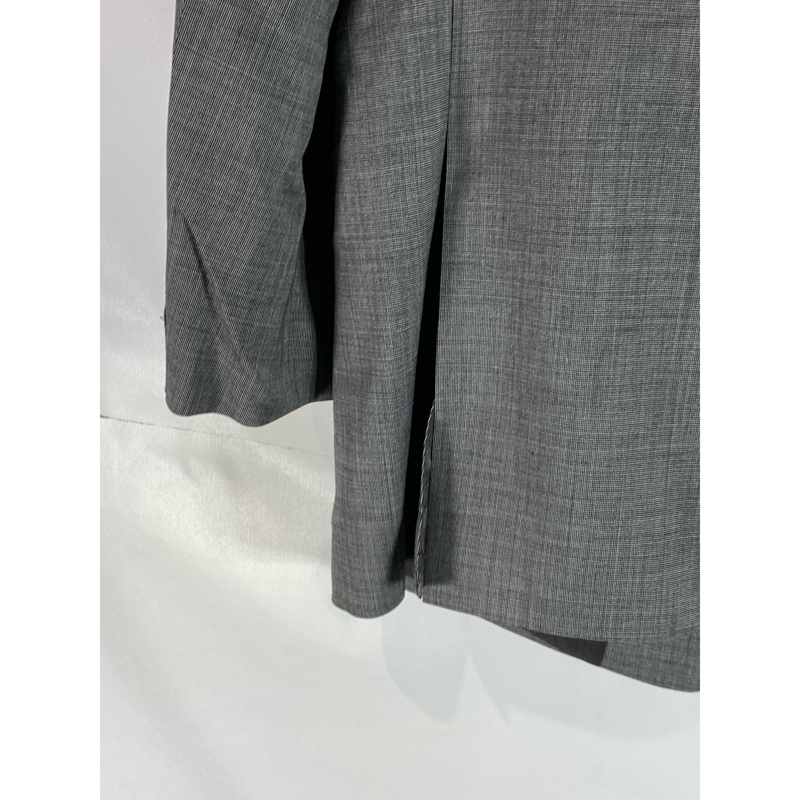 PRONTO UOMO Men's Charcoal Printed Wool Three-Button Notch Lapel Blazer SZ 44R