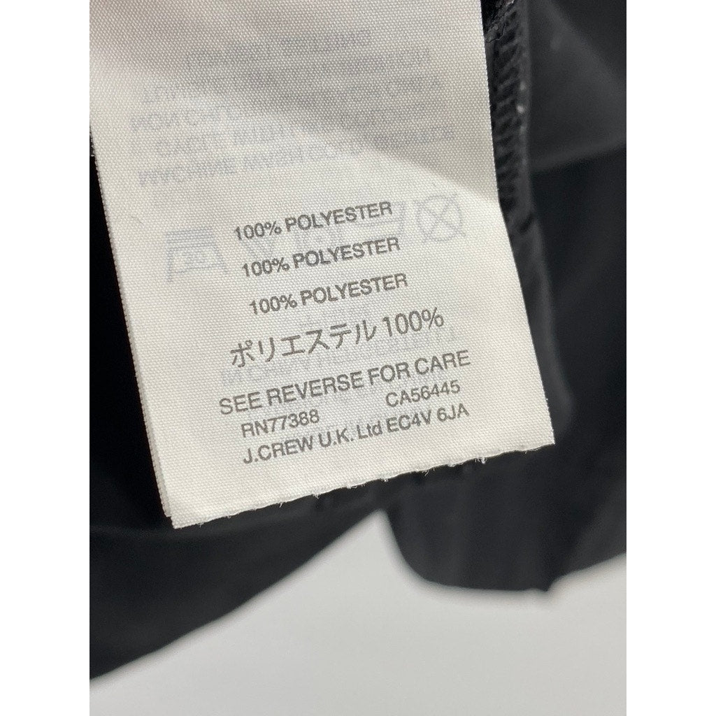 J.CREW Women's Black Solid Semi Sheer Tie-Back Crewneck Sleeveless Top SZ 00