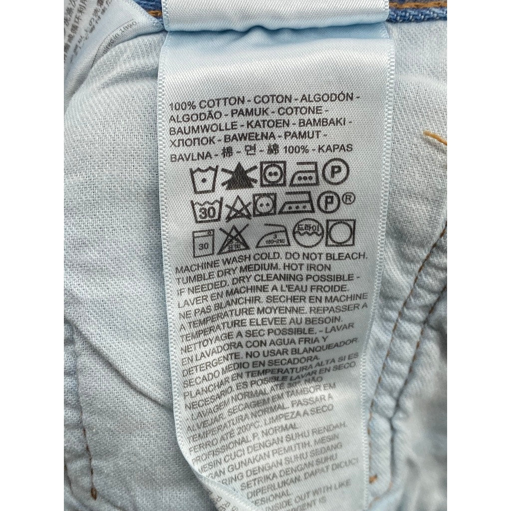 LEVI'S Men's Medium Blue Denim 501 Straight-Leg Button-Fly Jeans SZ 36X29