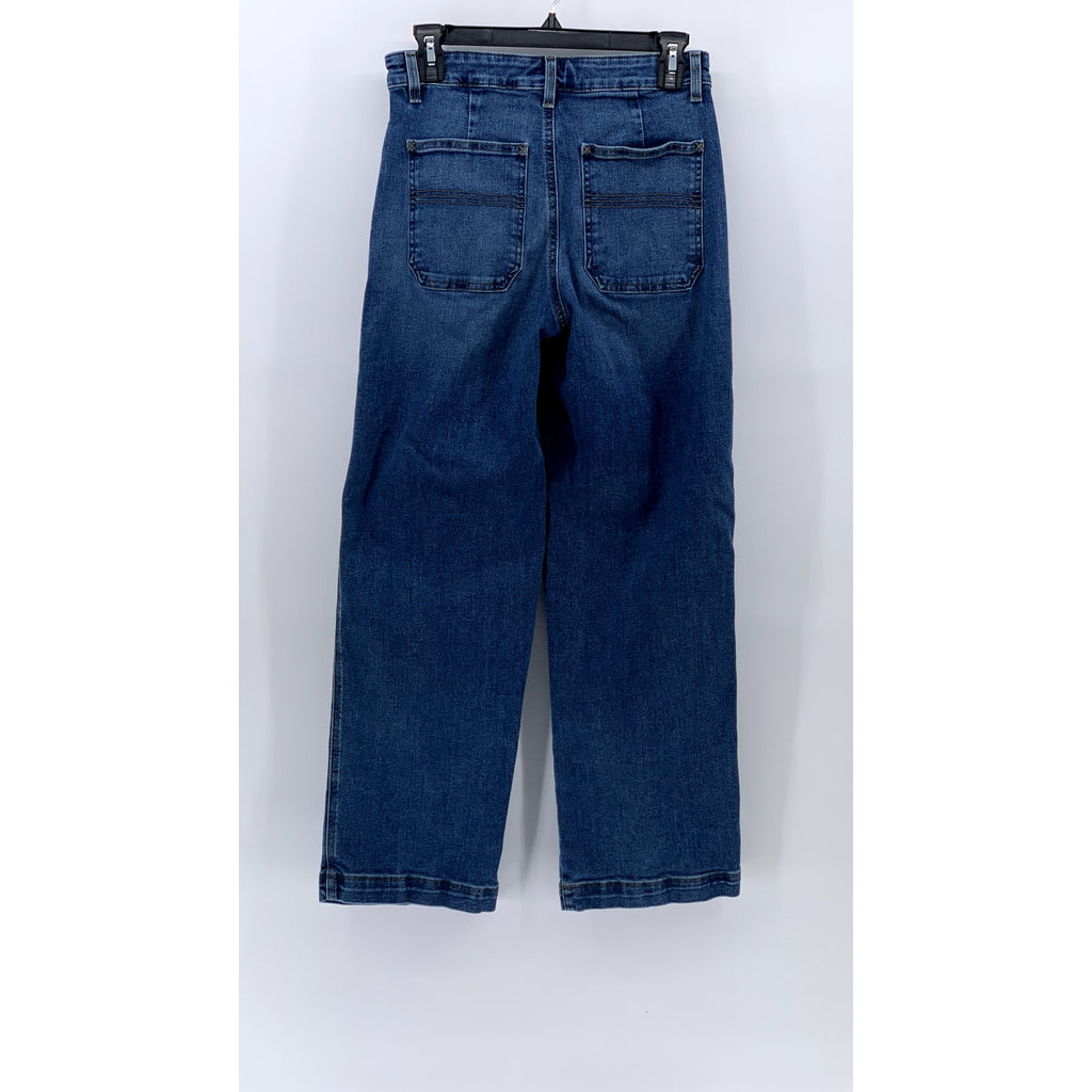 L.L.BEAN Women's Medium Tall Blue 207 Vintage High-Rise Wide-Leg Jeans SZ 2 M/T