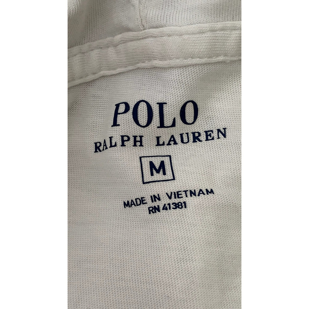 POLO RALPH LAUREN Men's White Hooded Lightweight Long Sleeve T-Shirt SZ M