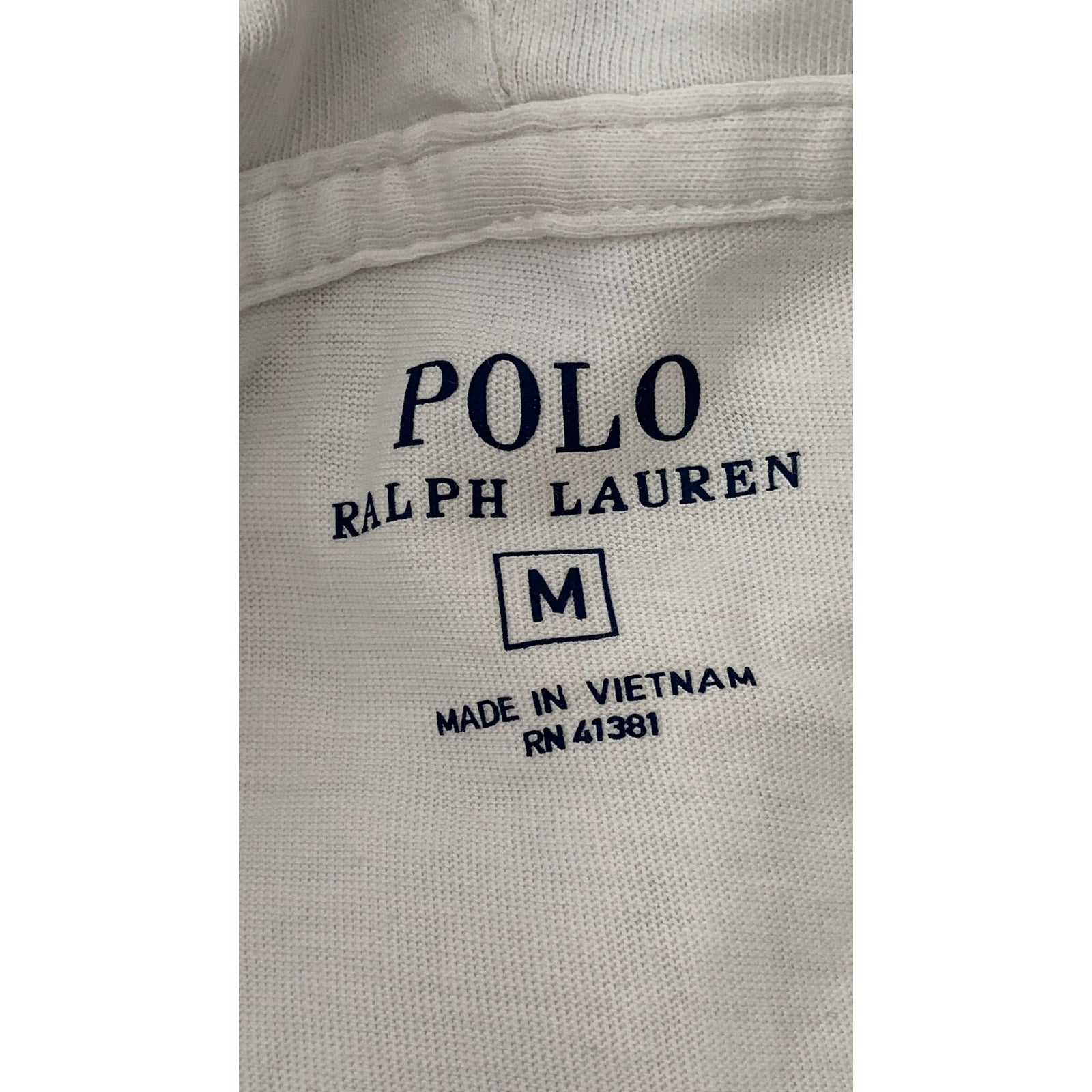 POLO RALPH LAUREN Men's White Hooded Lightweight Long Sleeve T-Shirt SZ M