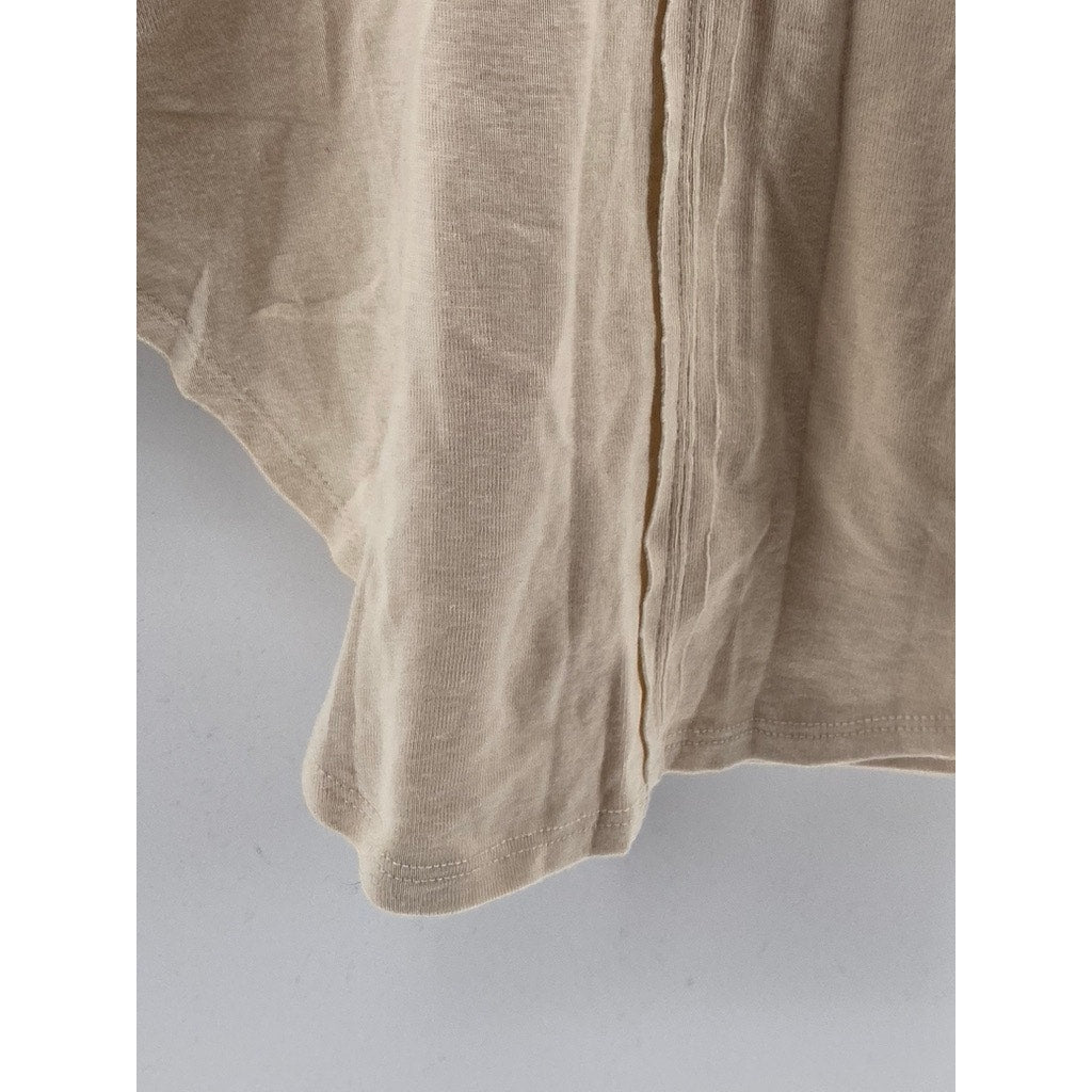 WE THE FREE Women's Beige-Yellow Scoop-Neck Racerback Reggi Tank Top SZ S