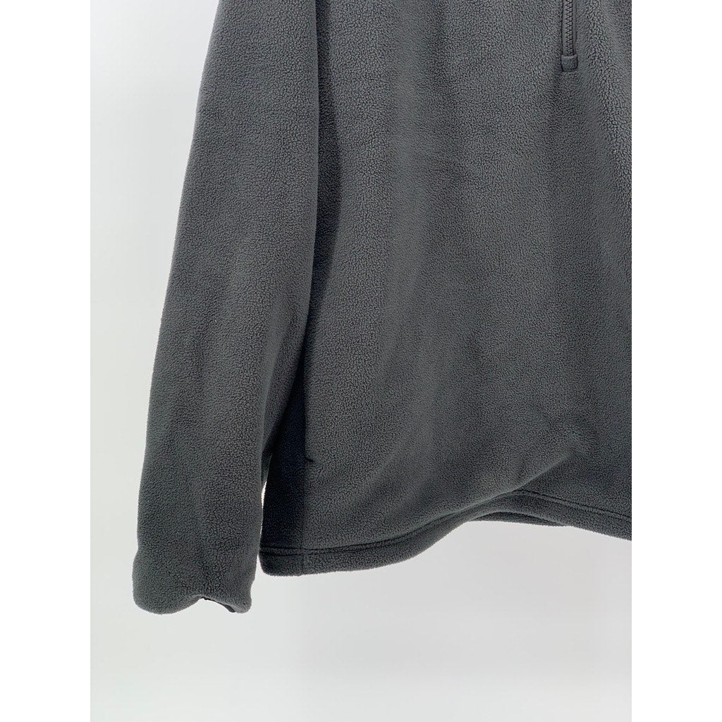 UNIQLO Men's Charcoal Gray Fleece Oversized Half-Zip Sweater SZ L