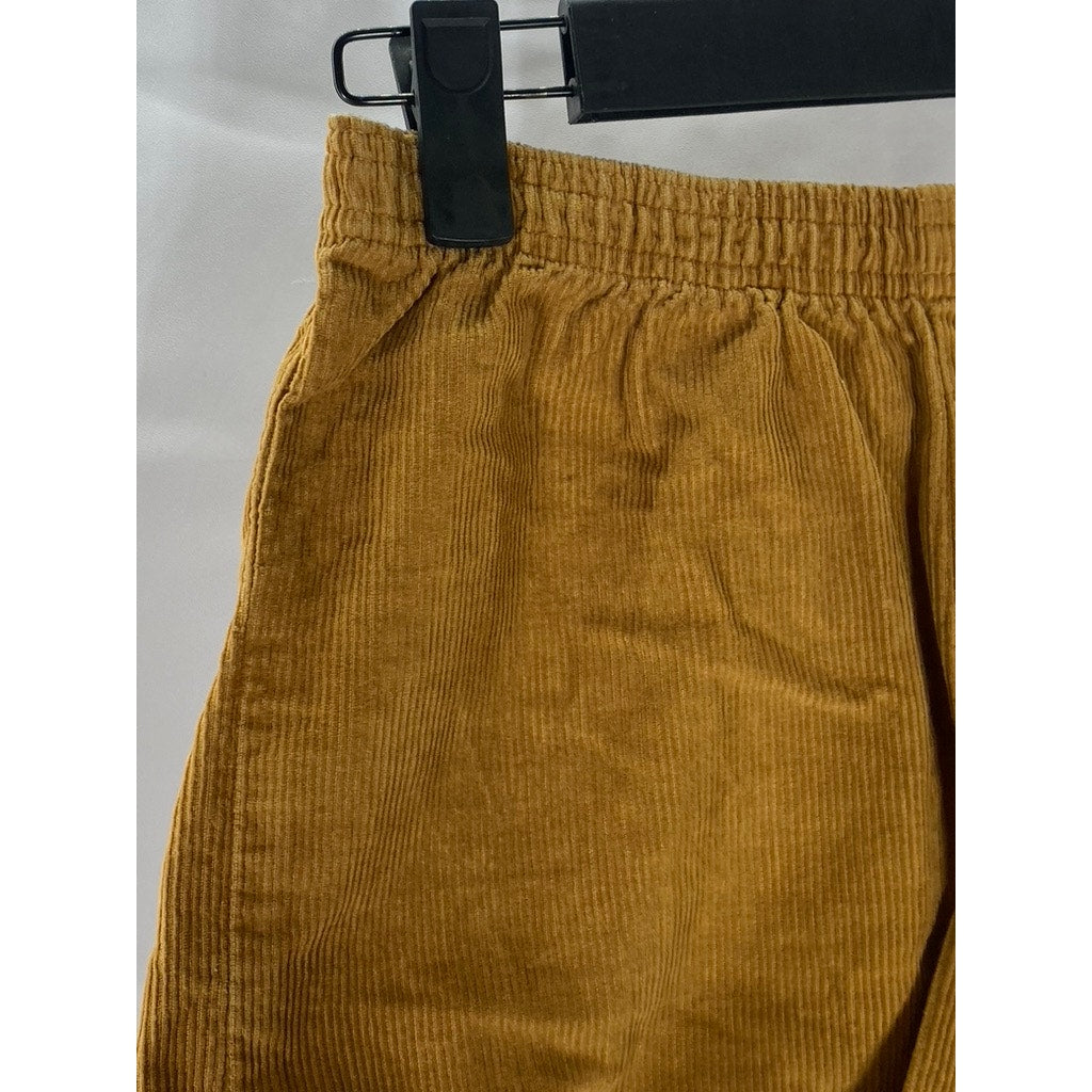 CORDUROY BY AMERICAN APPAREL Women’s Tan Elastic Waist Casual Shorts SZ XS